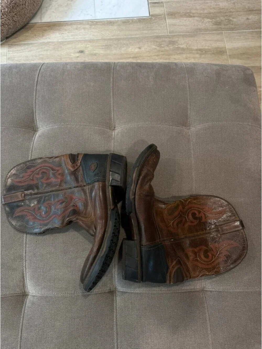 Justin Workboots Mens 14EE Brown Leather Western Boots